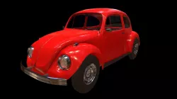 Classic Car PBR - Beetle Low-poly  3D model