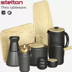 Coffee set THEO 3D model