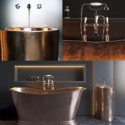 Copper Bath Set 3D model