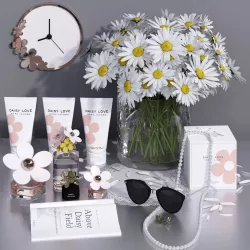 Daisy Flower Decorative Set decor set 3D model