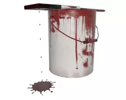 DIY Paint can and brush 3D model