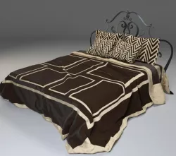Draped Bed Heavy Cloth Low-poly  3D model