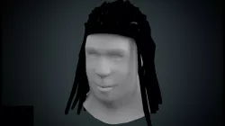 Dreadlocks low poly Low-poly  3D model