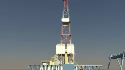 Drilling Rig Low-poly  3D model