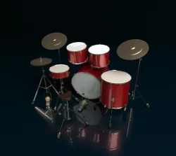 Drum set 3D model
