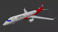 Embraer ERJ-175 Low-poly  3D model