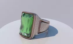Emerald ring 3D model
