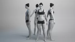 Female Basemesh 08 Low-poly  3D model