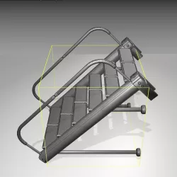 Futuristic Stairs - 17 - Basic Textures Low-poly  3D model