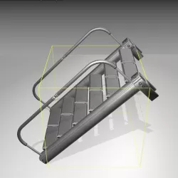 Futuristic Stairs - 18 - Basic Textures Low-poly  3D model