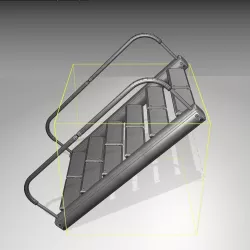 Futuristic Stairs - 19 - Basic Textures Low-poly  3D model