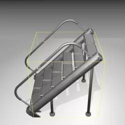 Futuristic Stairs - 20 - Basic Textures Low-poly  3D model