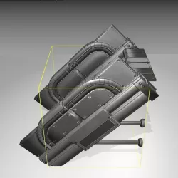 Futuristic Stairs - 21 - Basic Textures Low-poly  3D model