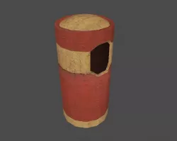 Garbage can  Low-poly  3D model