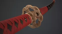 Hanami Katana Low-poly  3D model