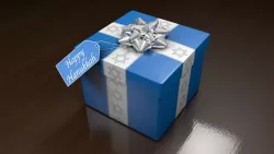 Hanukkah Gift Box Low-poly  3D model