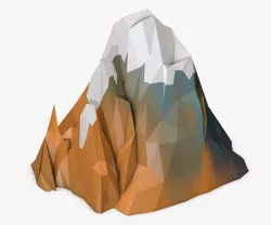 High Mountain Low Poly 3D model