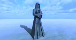 Hooded Statue Low-poly  3D model