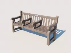 London Park bench 3D model