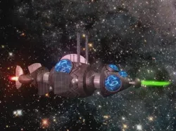 long nose fish spaceship Low-poly  3D model