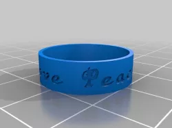 Love Peace Faith ring