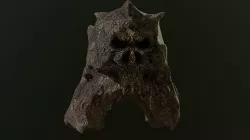 Low poly grey skull rock exterior asset Low-poly  3D model