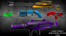 Low Poly Scifi Weapons Pack 1 Low-poly  3D model