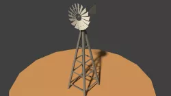 Low Poly Wind Mill Low-poly  3D model