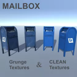 Mailbox Low-poly  3D model