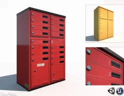 Mailbox Low Poly PBR Low-poly  3D model