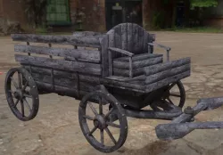 Medieval Horse Cart - Carriage Low-poly  3D model
