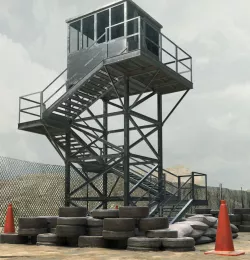 Military Watch Tower Low-poly  3D model