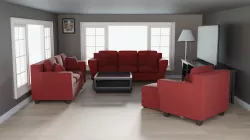 Modern Living Room Scene Low-poly  3D model
