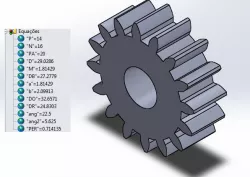 modifiable gear with equations