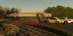 Modular  School Building Project with Entourage  3D model