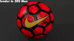 Nike Soccer Ball Low-poly  3D model
