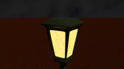 Old style lamp post Low-poly  3D model