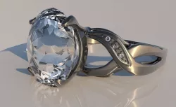 Pack 12 diamond rings  3D model
