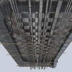 Pipes industrial ceiling 3D model