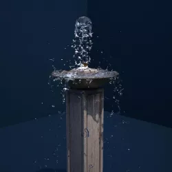 Plinth Fountain 6 Realflow Scene 3D model