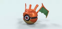 Pokeball Dragonite 3D model