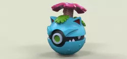 Pokeball Venusaur 3D model