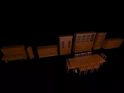 Poor Art Furniture Set 3D model