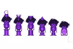 purple minion chess set
