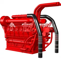 Red Engine Model 3D model