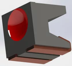 RED LED SMT, RT ANGLE