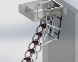 retractable attic stair for jewellary shop