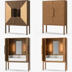 Riva 1920 DeKauri Bespoke Bath Credenza 3D model