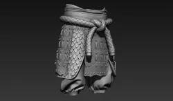 Samurai Leg Armor 3D model