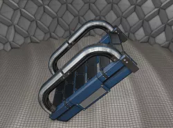 Sci-Fi Stairs - 10 - Blue Version  Low-poly  3D model